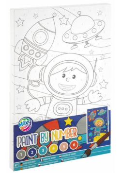 Malowanie po numerach + farbki Astronauta
