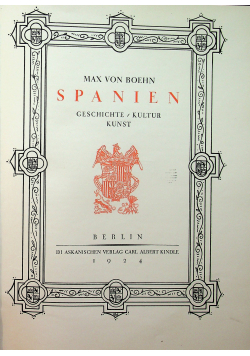 Spanien Geschichte Kultur Kunst 1924 r.