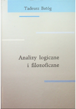 Analizy logiczne i filozoficzne