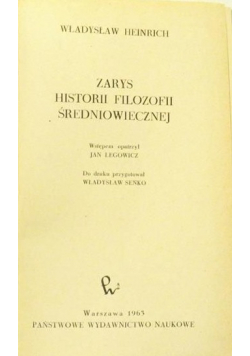 Zarys historii filozofii średniowiecznej