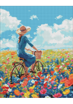 Diamentowa mozaika - Podróż w kwiatach 40x50cm