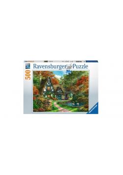 Puzzle 500 Domek wiejski jesienią