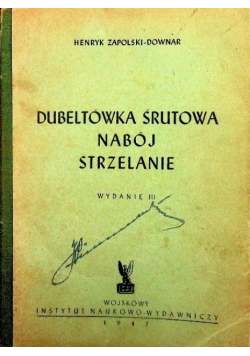 Stara Książka Dubeltówka Śrutowa