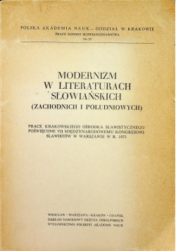 Modernizm w literaturach słowiańskich