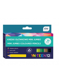 Kredki trójkątne Jumbo mini 12 kolorów YN NOSTER