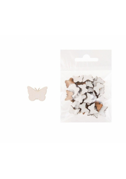 Dekoracja drewniana 36szt Motyl mały