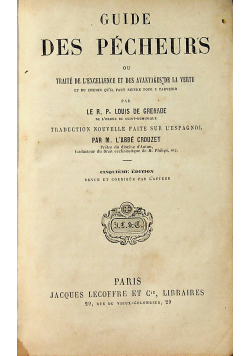 Guide des Pecheurs 1892 r.