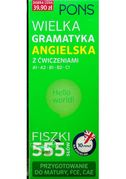 Fiszki 555 Wielka gramatyk angielska z ćwiczeniami A1 C1