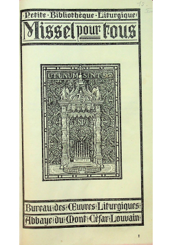 Petite bibliotheque Liturgigue Missel pour rous ok 1921