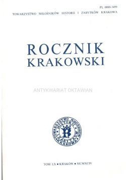 Rocznik Krakowski Tom LX