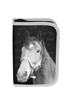 Piórnik bez wyposażenia Paso Horse czarno-szary