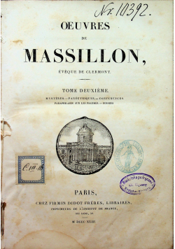 Oeuvres de Massillon eveque de clermont 1843 r.