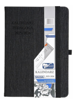 Kalendarz pedagoga 2025/26 B6 tyg. Salsa czarny