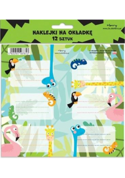 Naklejki na zeszyty - Żyrafa (12szt)
