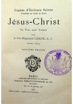 Lecons decriture sainte Deucieme edition 1903 r.