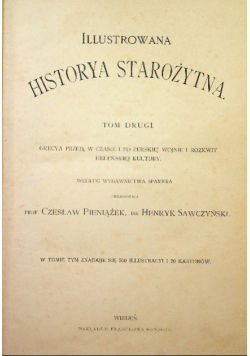 Illustrowana historya starożytna Tom II 1896 r.