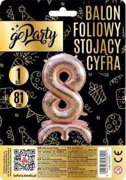 Balon foliowy stojący cyfra 8