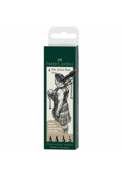 Pisaki Pitt Artist Pen black 4szt