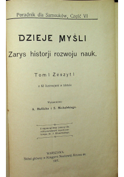 Dzieje Myśli Zarys historji rozwoju nauk 1907 r.