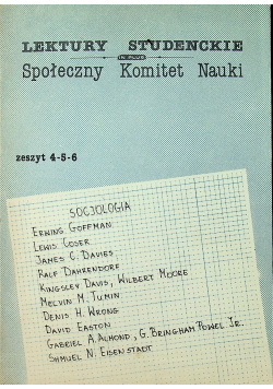 Lektury studenckie Społeczny Komitet Nauki Zeszyt 4 5 6 Przedruk