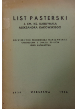 List pasterski 1936r
