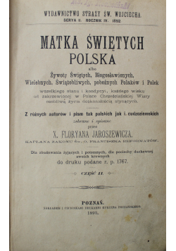 Matka Świętych Polska Część II 1893 r.