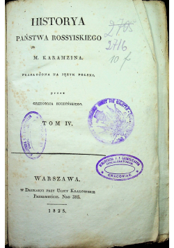 Historya panstwa rossyiskiego tom IV 1825 r