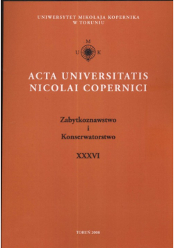 Zabytkoznawstwo i Konserwatorstwo XXXVI