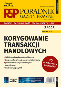 Korygowanie transakcji handlowych