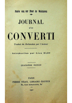 Journal Dun Converti 1921 r
