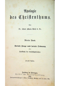 Apologie des Christentums Vierter Band 1896 r.