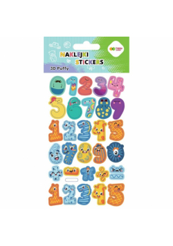 Naklejki 3D Puffy Numbers 10x20cm HAPPY COLOR