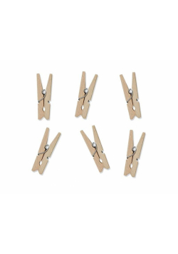 Klamerki drewniane naturalne drewno 20szt