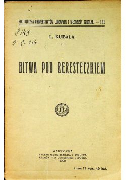Bitwa pod Beresteczkiem 1909r