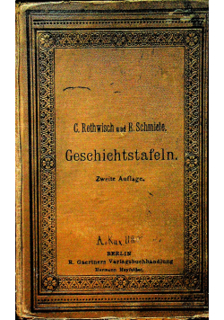 Geschichtstafeln fur hohere Schulen 1890 r.