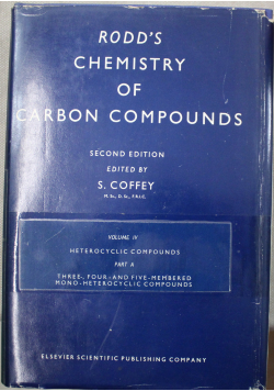 Rodd's chemistry of carbon compounds volume IV