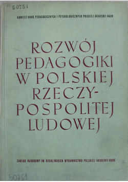 Rozwój pedagogiki w polskiej Rzeczypospolitej Ludowej