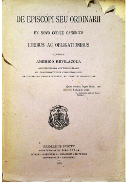 De Episcopi Seu Ordinarii 1921 r.