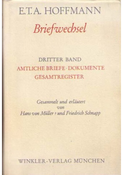 Briefwechsel dritter band amtliche briefe dokumente gesamtregister