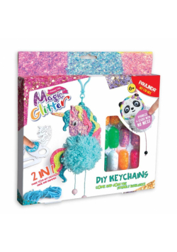 Zestaw kreatywny Strigo Magic Glitter stwórz swoje breloczki 3D Panda i Unicor
