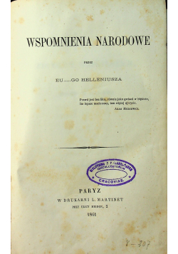Wspomnienia narodowe 1861 r