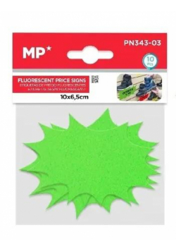 Etykiety cenowe fluorescencyjne zielone 100x65mm