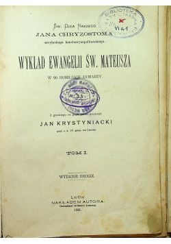 Wykład Ewangelii Św Mateusza 1903 r.