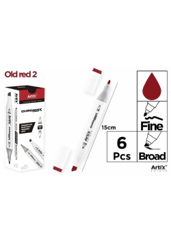 Marker Chromax z 2 końcówk. old red 2 (6szt)
