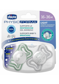 Smoczek uspokajając light silikon lumi 2szt 16-36m