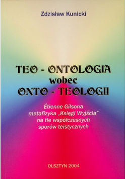 Teo-ontologia wobec onto-teologii