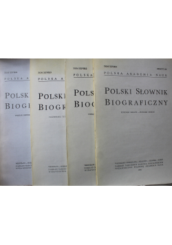 Polski słownik biograficzny tom XXVIII 4 zeszyty