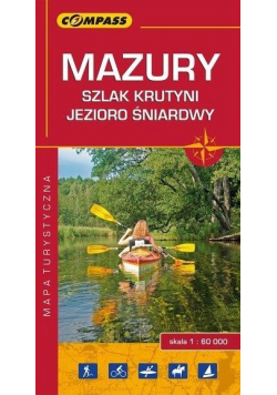Mapa turystyczna - Mazury, Szlak Krutyni...
