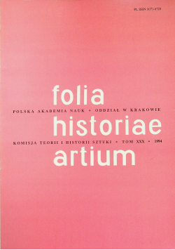 Folia historiae artium tom XXX