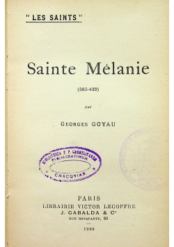 Sainte Melanie 1908 r